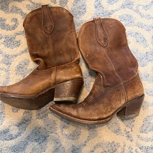 Ariat Brown Leather Cowgirl Boots